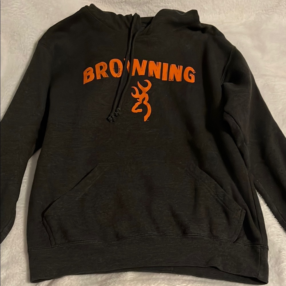 Browning Orange and Gray Sweatshirt Hoodie